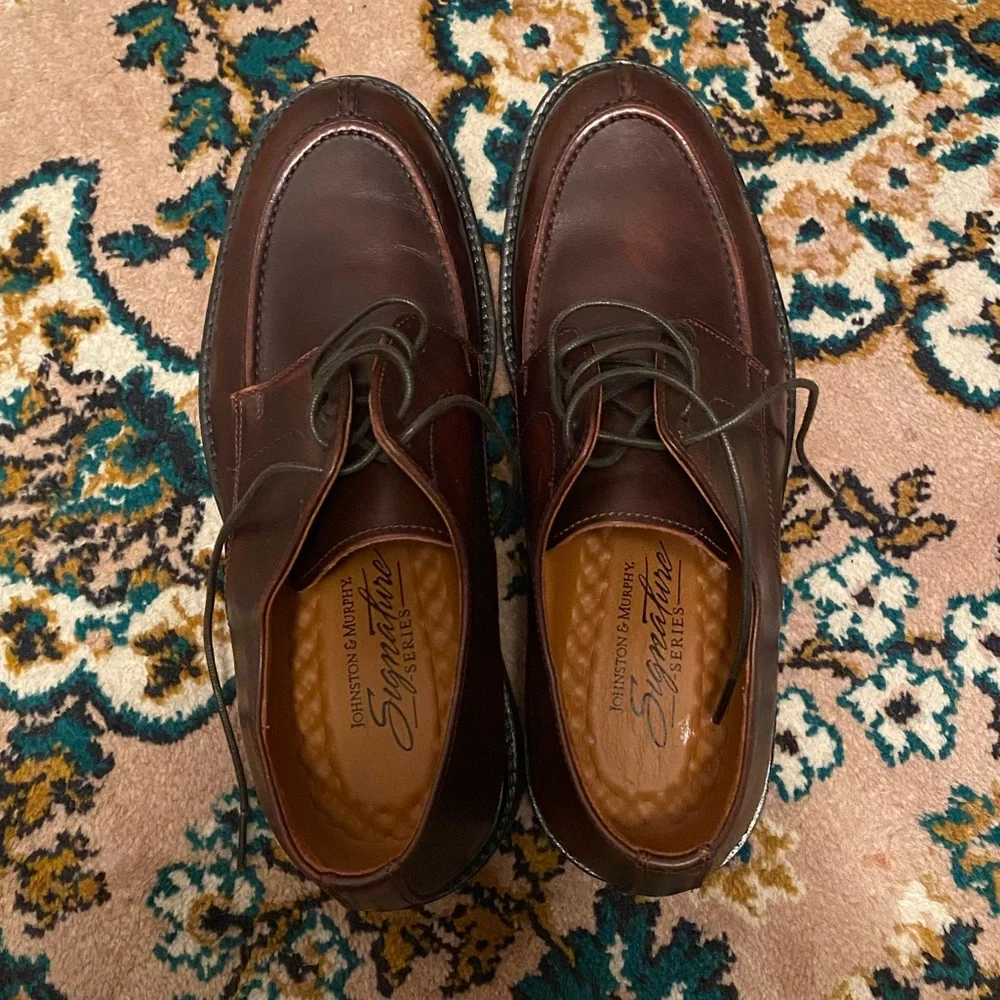 Leather Upper +Lining Mens shoes. Made in Italy. New Without Box - Picture 1 of 4